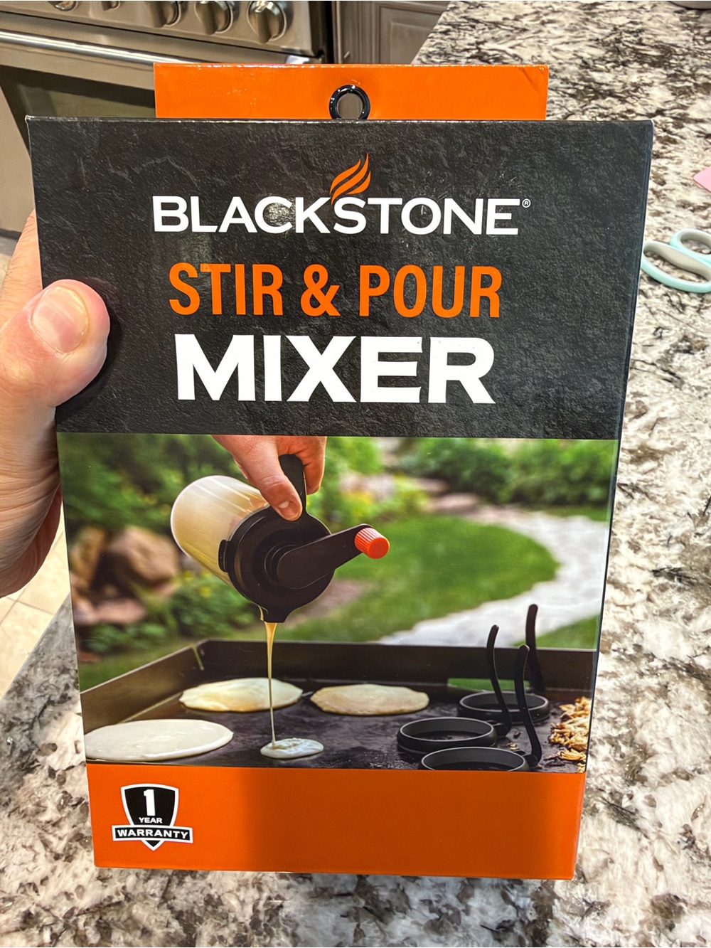 Blackstone Stir & Pour Mixer - Black and Orange